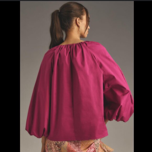 Brand New Mare Mare Long-Sleeve Crew-Neck Blouse - Picture 2 of 9